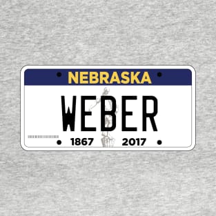 Nebraska License Plate Weber Grill vanity plate T-Shirt